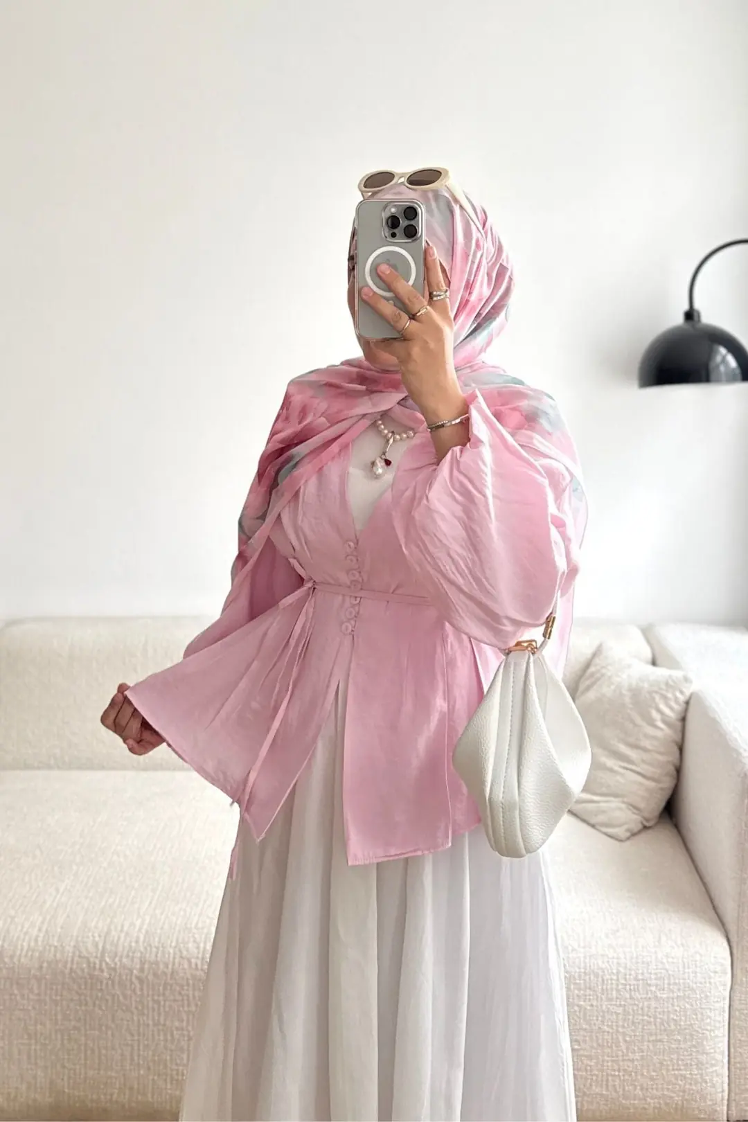 BLOSE BALON KOL BRİTLİ GÖMLEK - PEMBE