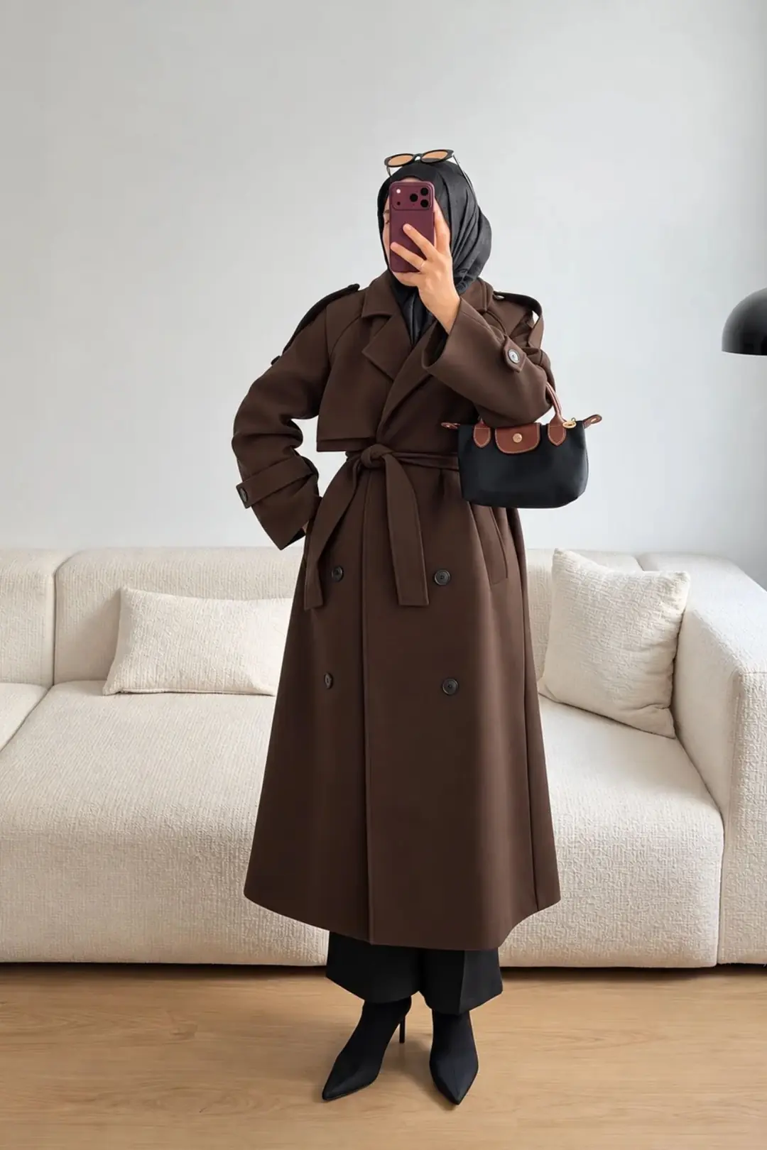 7812 KUŞAKLI KABAN - KAHVE