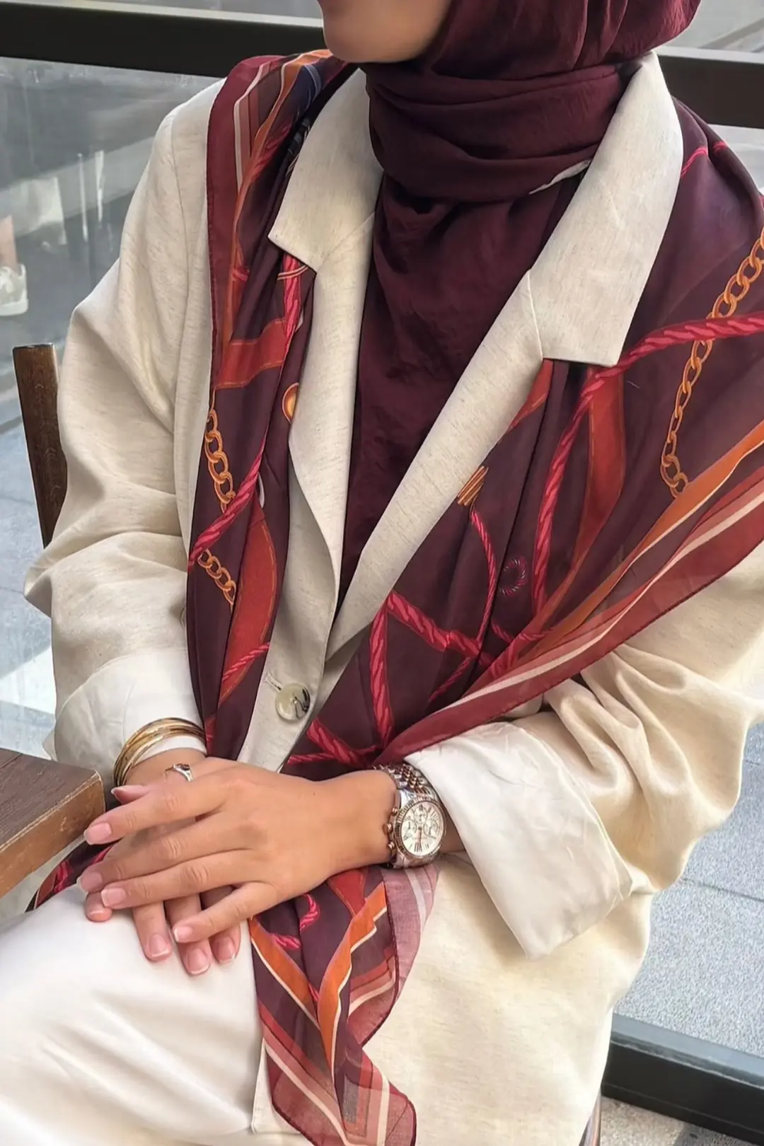 BORDO OMUZ ŞALI 173 - BORDO