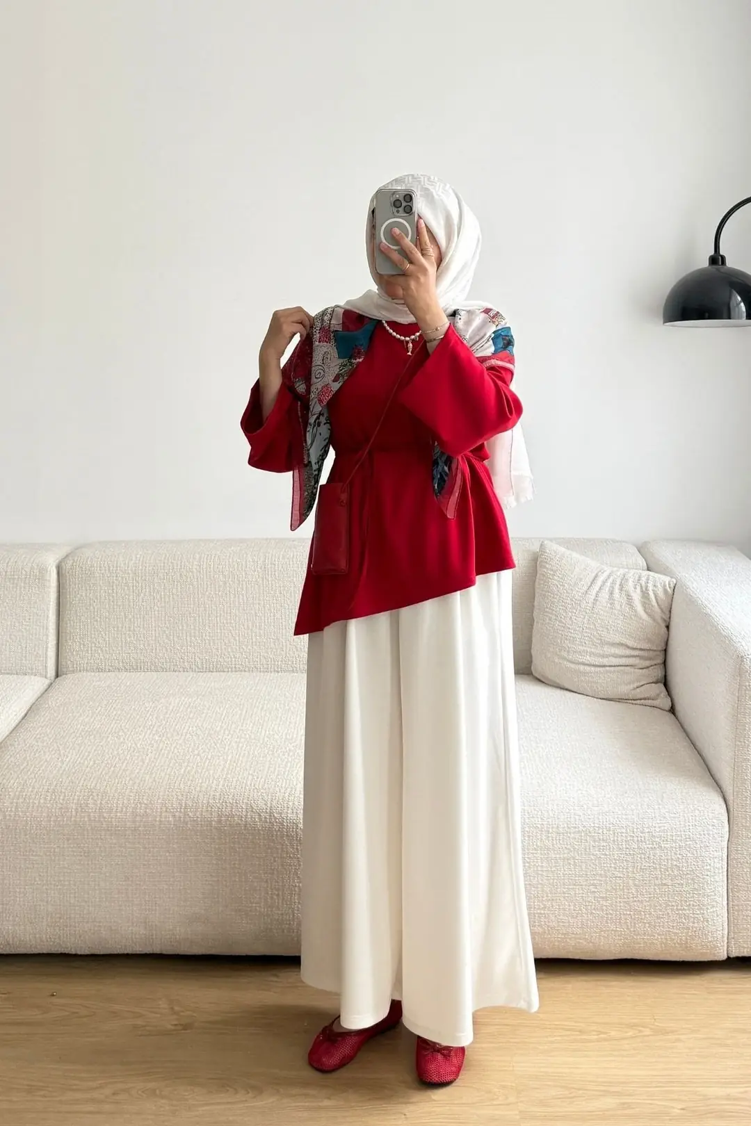 2029 ÇAPRAZ KUŞAKLI SWEAT - KIRMIZI
