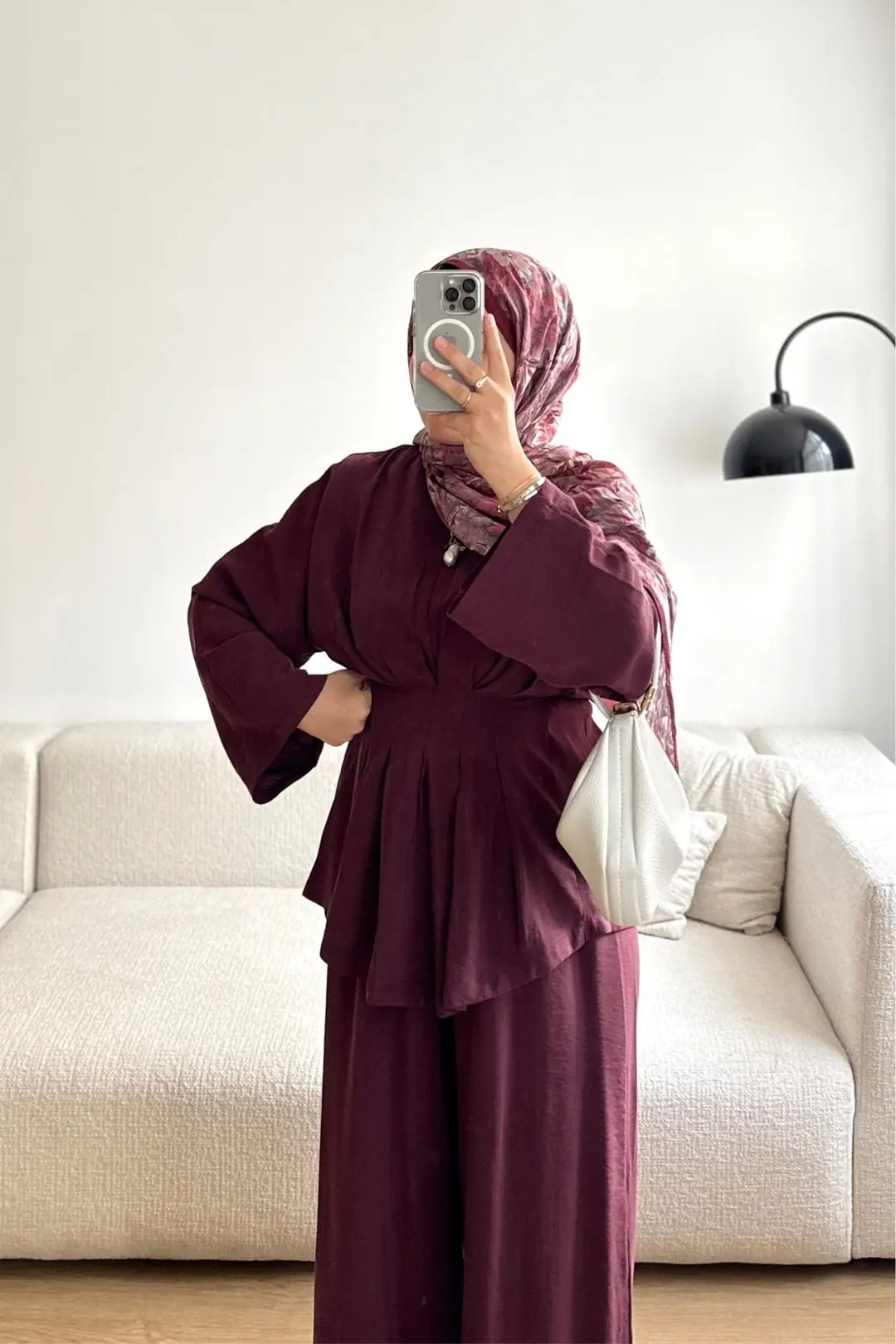 MİRA PENSLİ PANTOLONLU TAKIM - Mürdüm