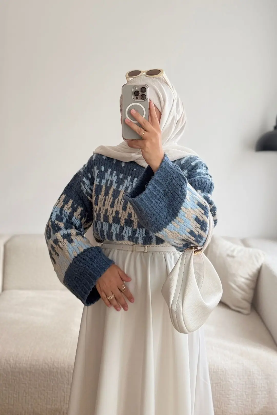 ÖRGÜLÜ KAZAK 688 - MAVİ