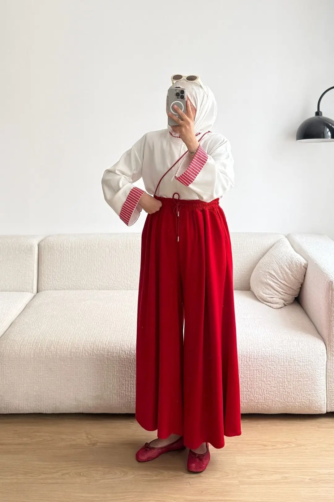 ETEKLİ OYSH PANTOLON - KIRMIZI