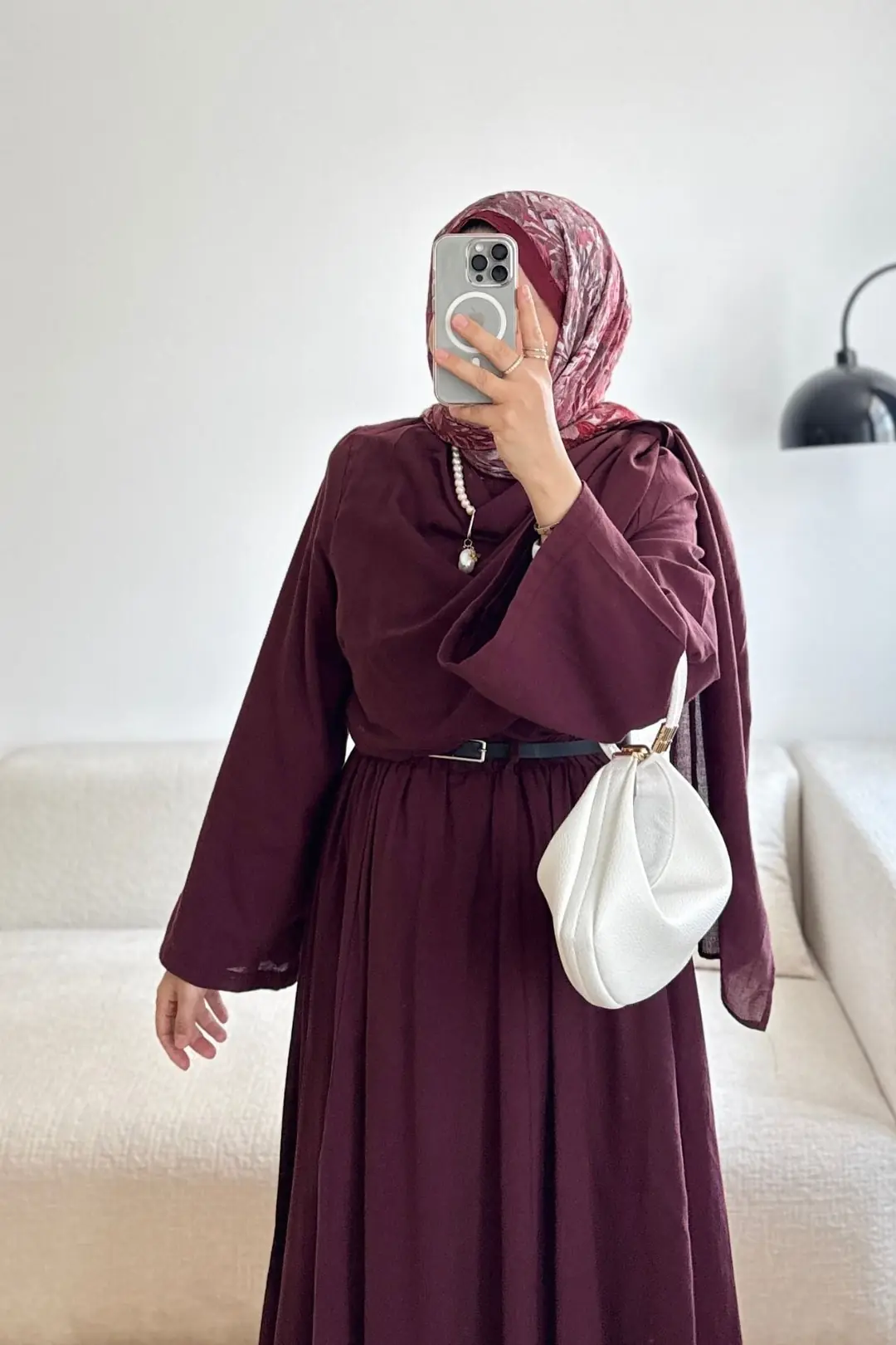 SALLY KETEN BLUZ - BORDO