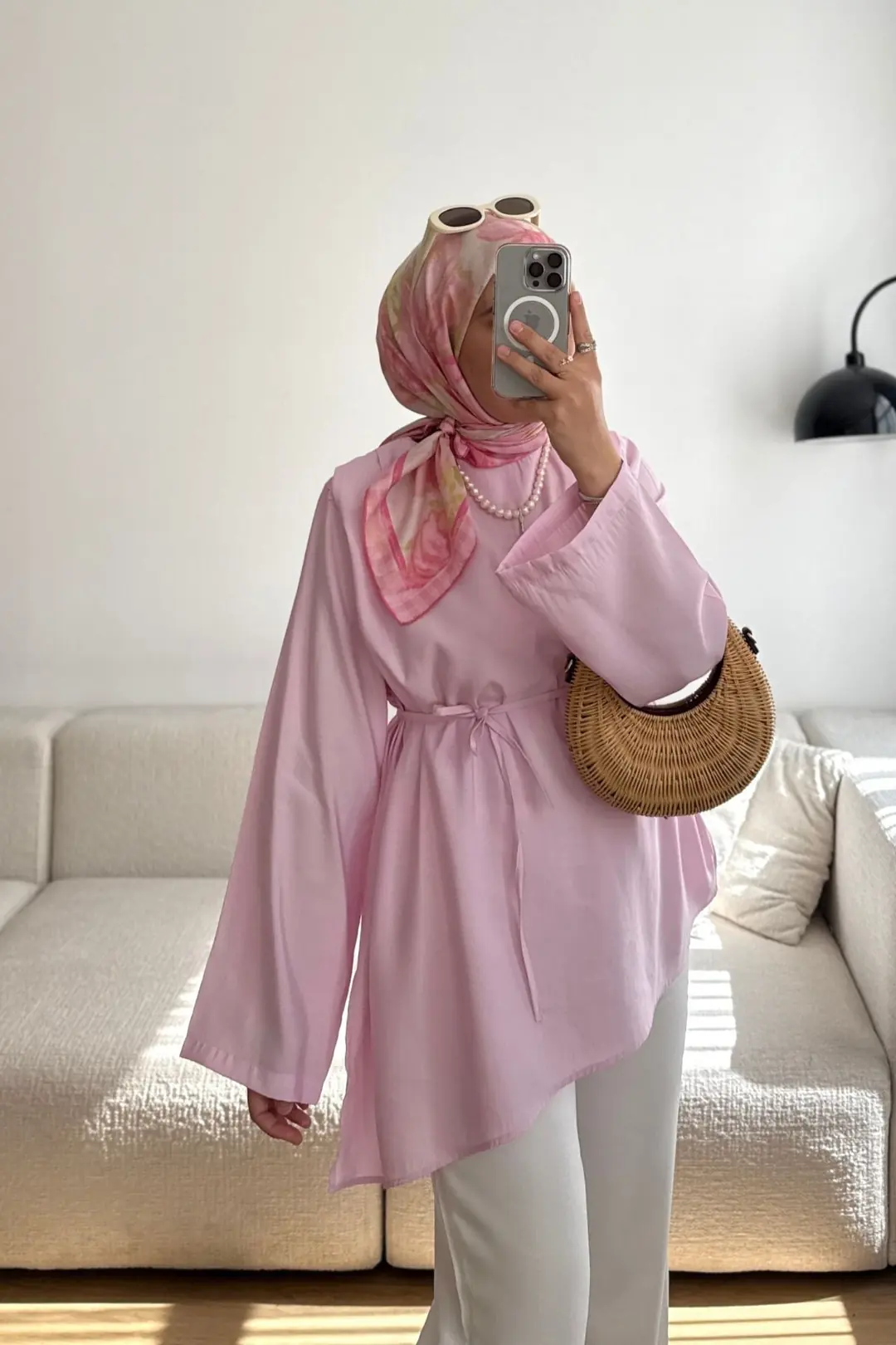 VATKALI ÇAPRAZ TUNİK - PEMBE