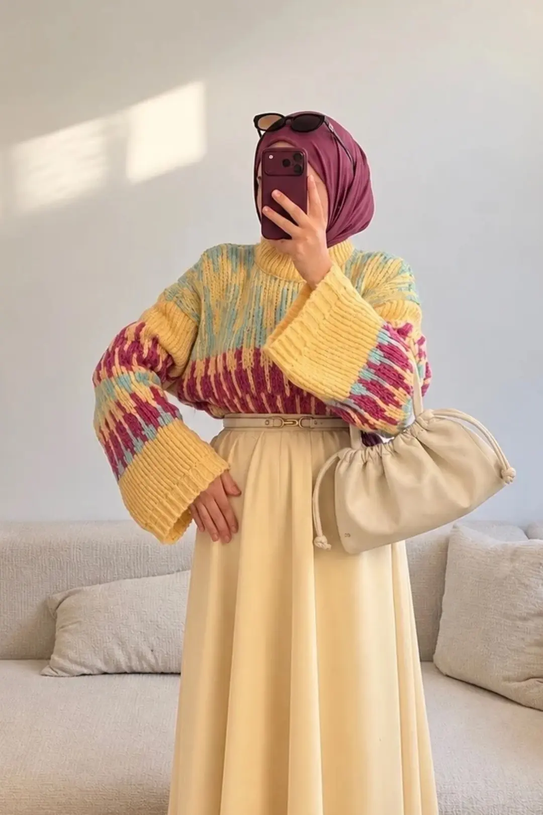 ÖRGÜLÜ KAZAK 688 - SARI