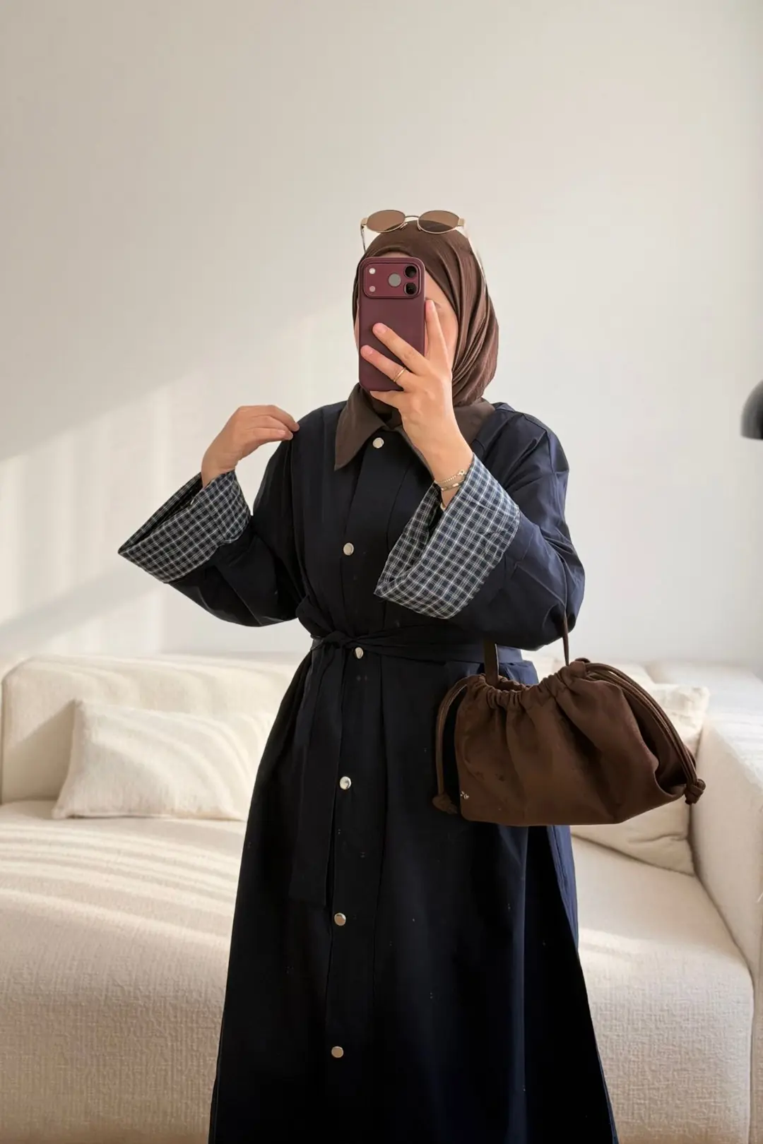 62613 KEMERLİ ASTARLI TRENÇKOT - LACİVERT