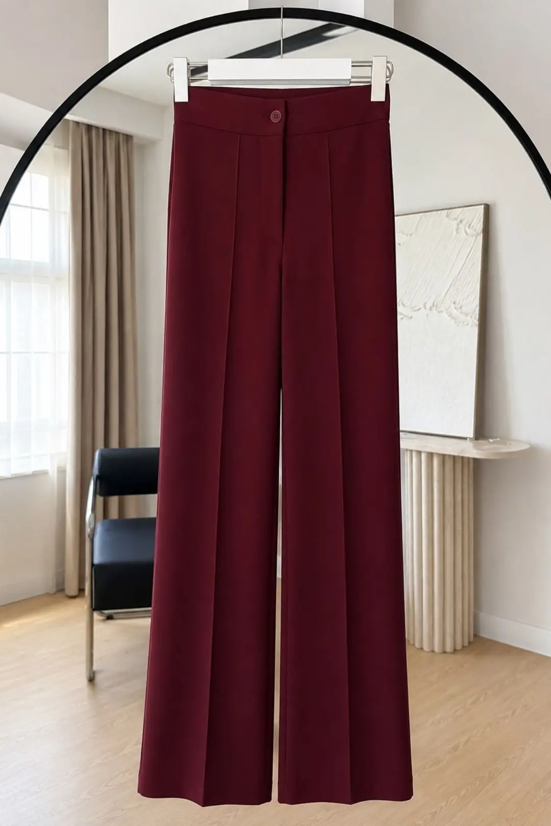 LİKRALI PANTOLON - BORDO